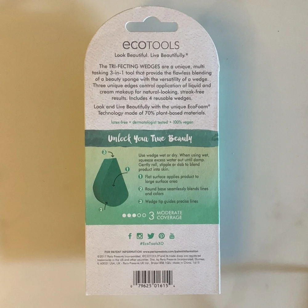 💄💋EcoTools Tri-fecting Wedges Makeup Blending Sponges - NWT💄💋
